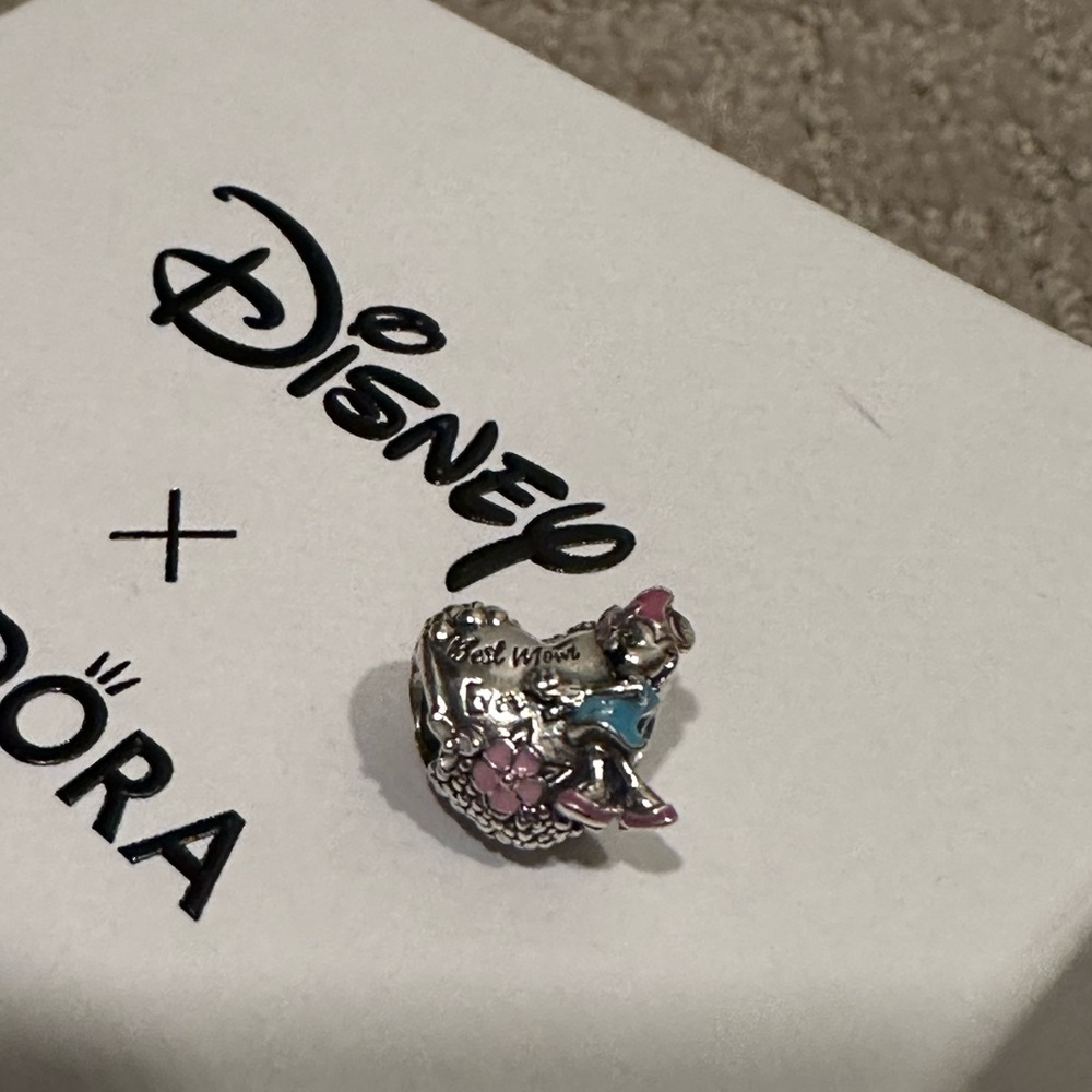 Disney Pandora Minnie Silver Charm Best Mom Ever park Exclusive